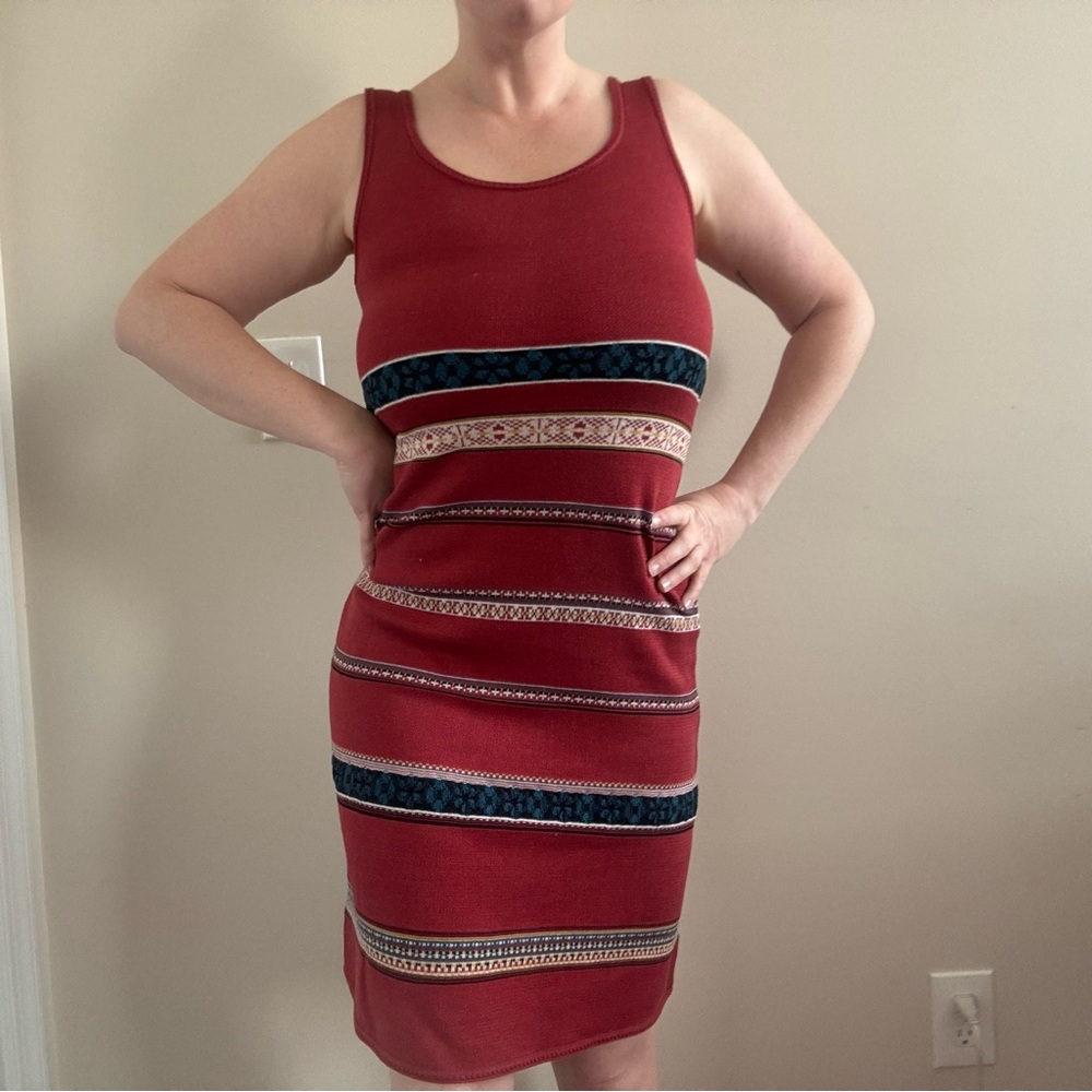 Women's Red Striped Tank Dress